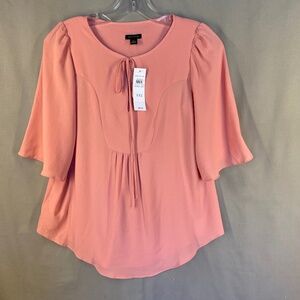 Ann Taylor blouse, salmon (pink) color, size XXS - NWT